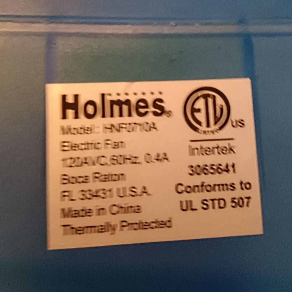 Vintage Holmes Tropicool Translucent Desk Fan-1997-2 Speed Motor-Tested/Working - Picture 11 of 11